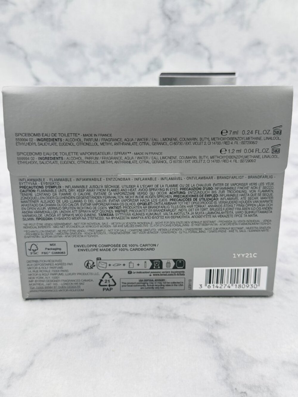 Viktor & Rolf Spicebomb EDT Duo Set,Mini 7ml & Sample Spray 1.2ml-2pc-BOXED-NEW - Picture 12 of 16